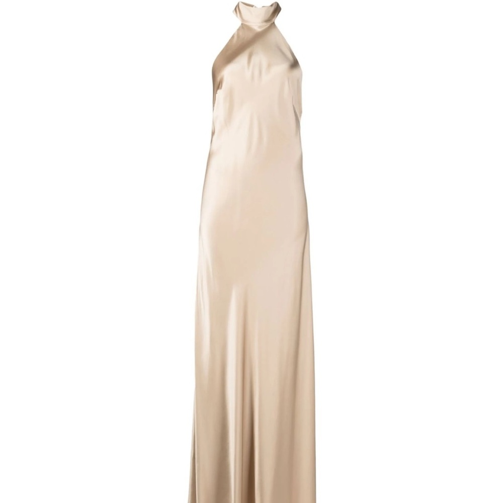 Elegant Gold Satin Gown